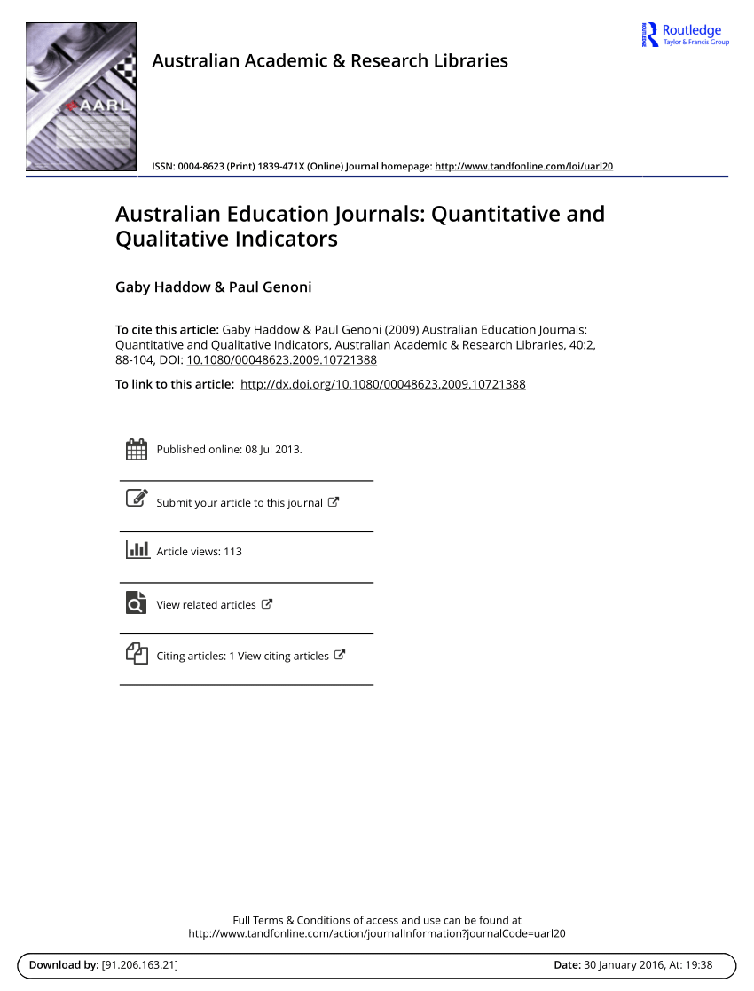 qualitative research journals australia