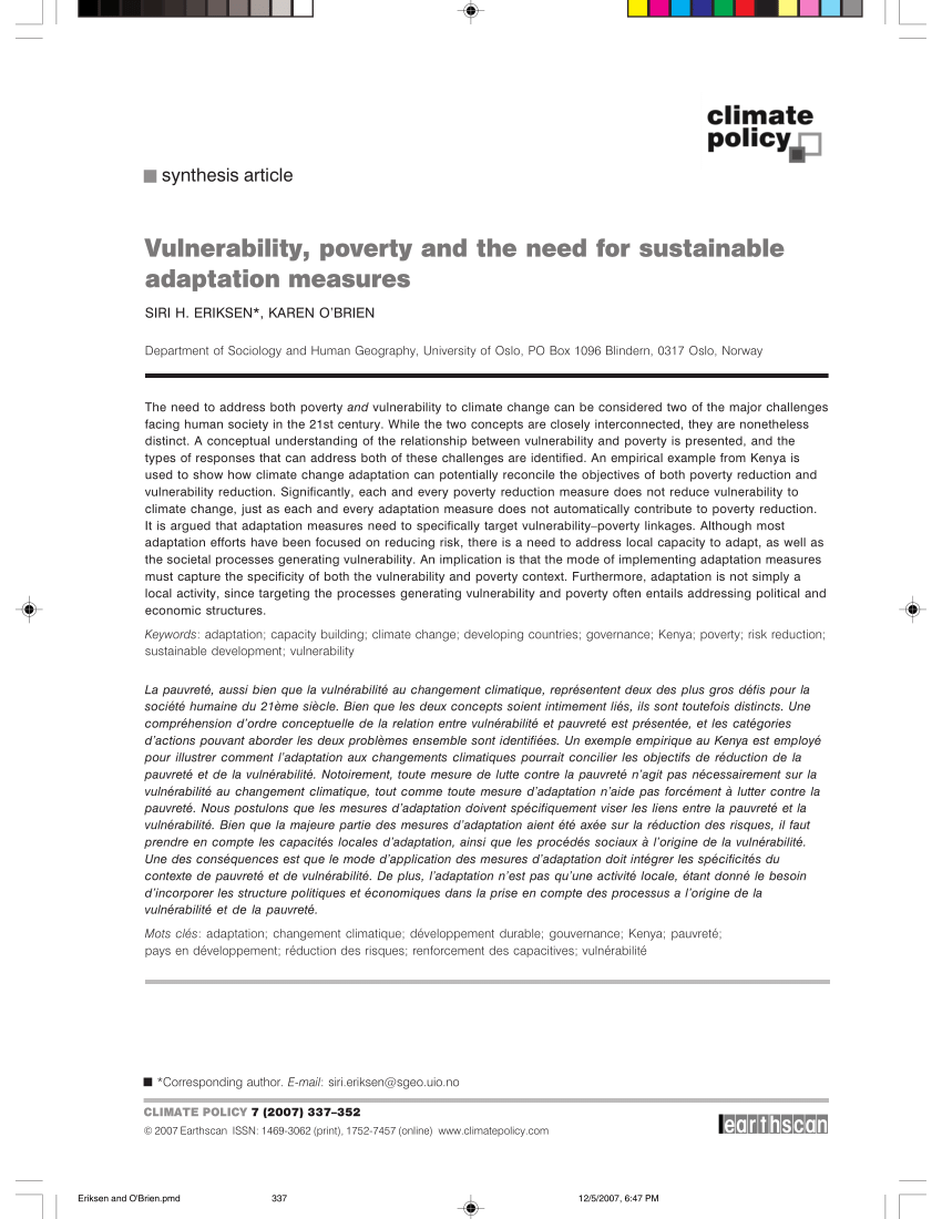 essay on vulnerability to poverty