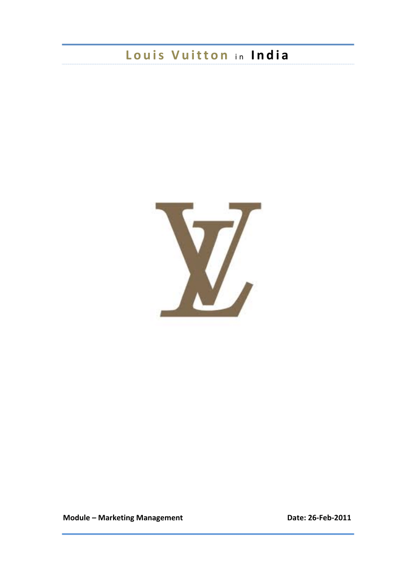 (PDF) Louis Vuitton in India