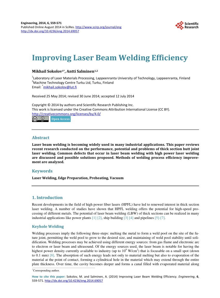 research paper on laser
