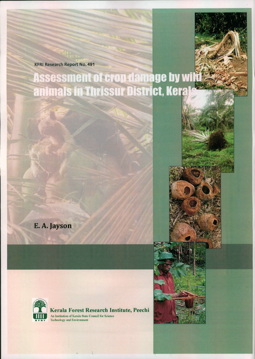 PDF) Assessment of crop damage by wild animals in Trichur District, Kerala,  india.