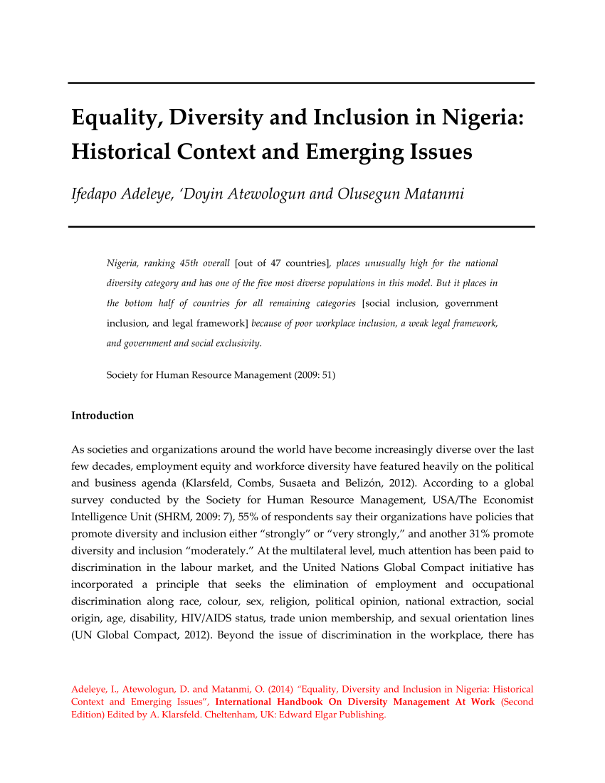 Dissertation on diversity in the workplace