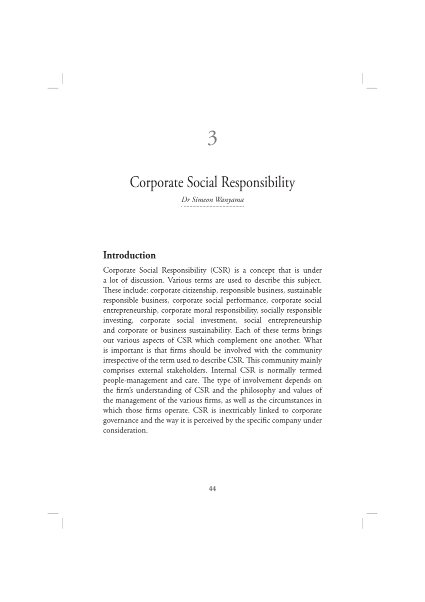 corporate social responsibility case study pdf