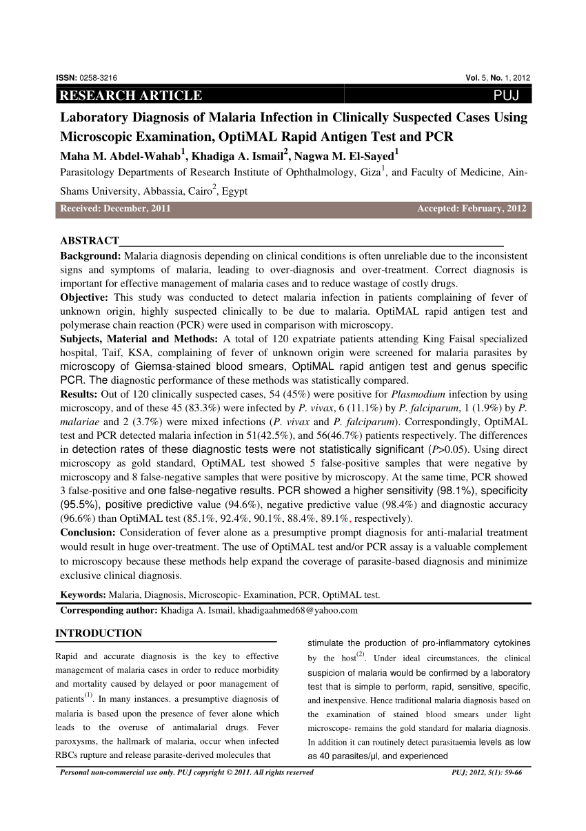 malaria case study questions