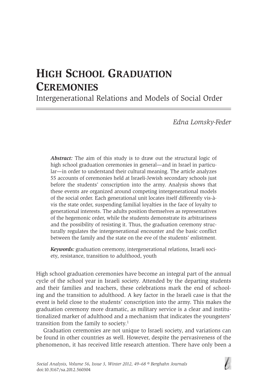 high school graduation essay