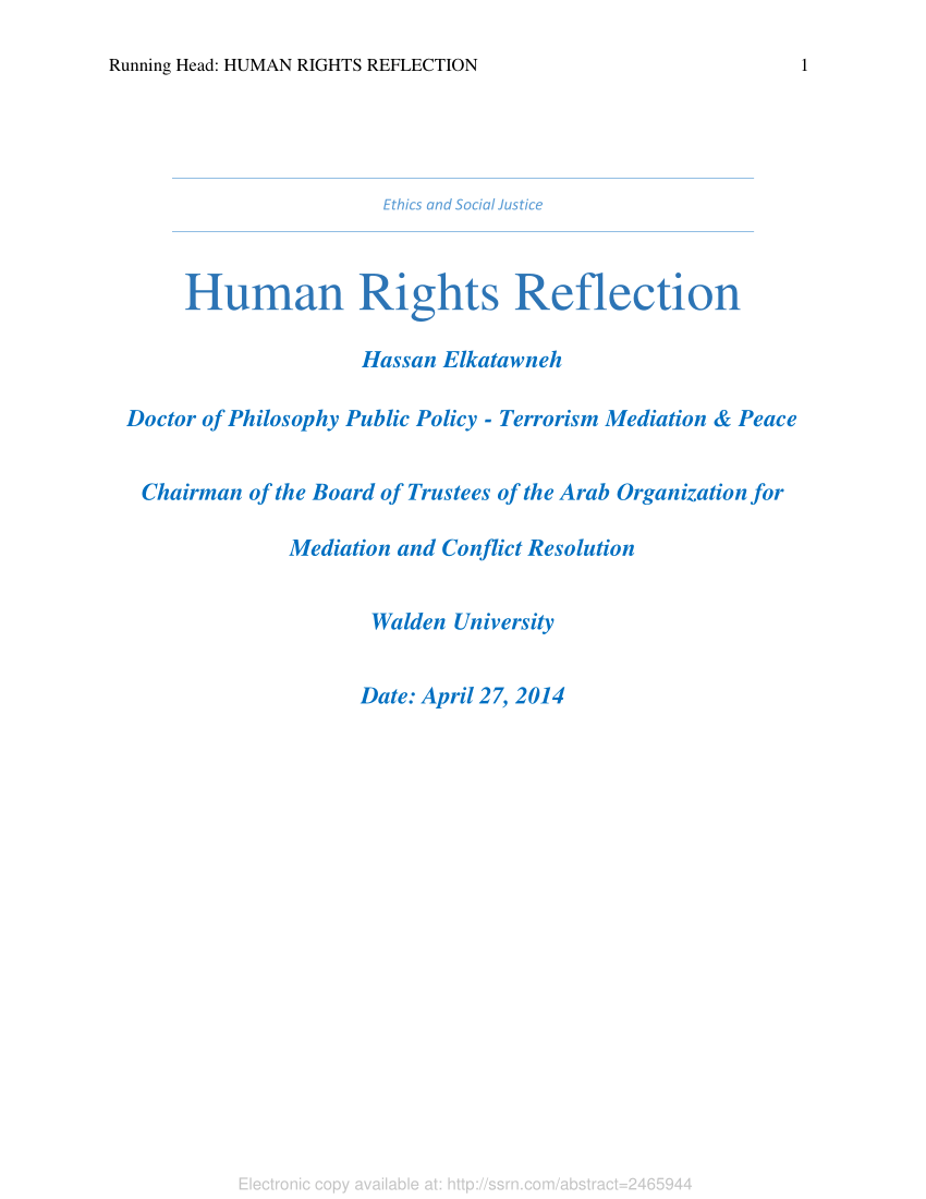 HUMANITARIAN LAW AND HUMAN RIGHTS, IN REFLECTION ON LAW AND ARMED CONFLICTS,