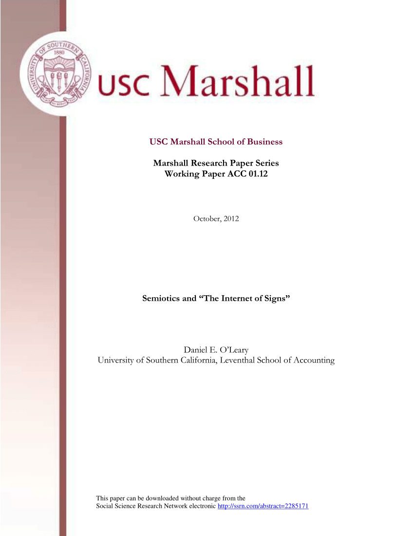 Daniel Edmund O'Leary - USC Marshall