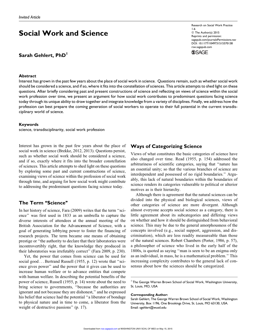 research paper article on the social work statistics