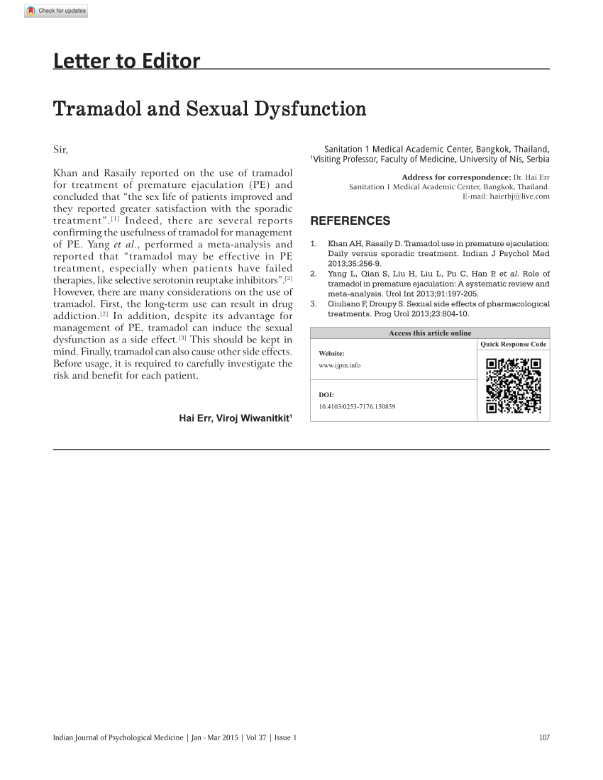 PDF Tramadol and Sexual Dysfunction