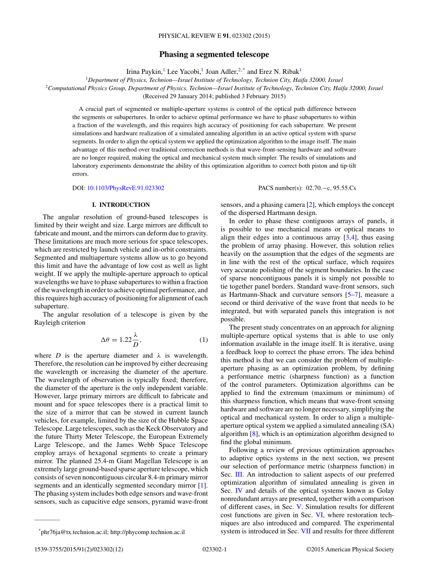 A simple, dual knife-edge test for phasing segmented aperture space  telescopes