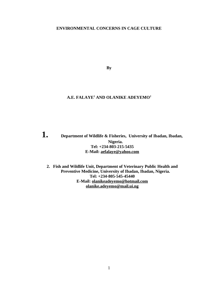 Environmental Impact Assessment of Fish Cage Culture in The Caspian Sea-  Guilan Province