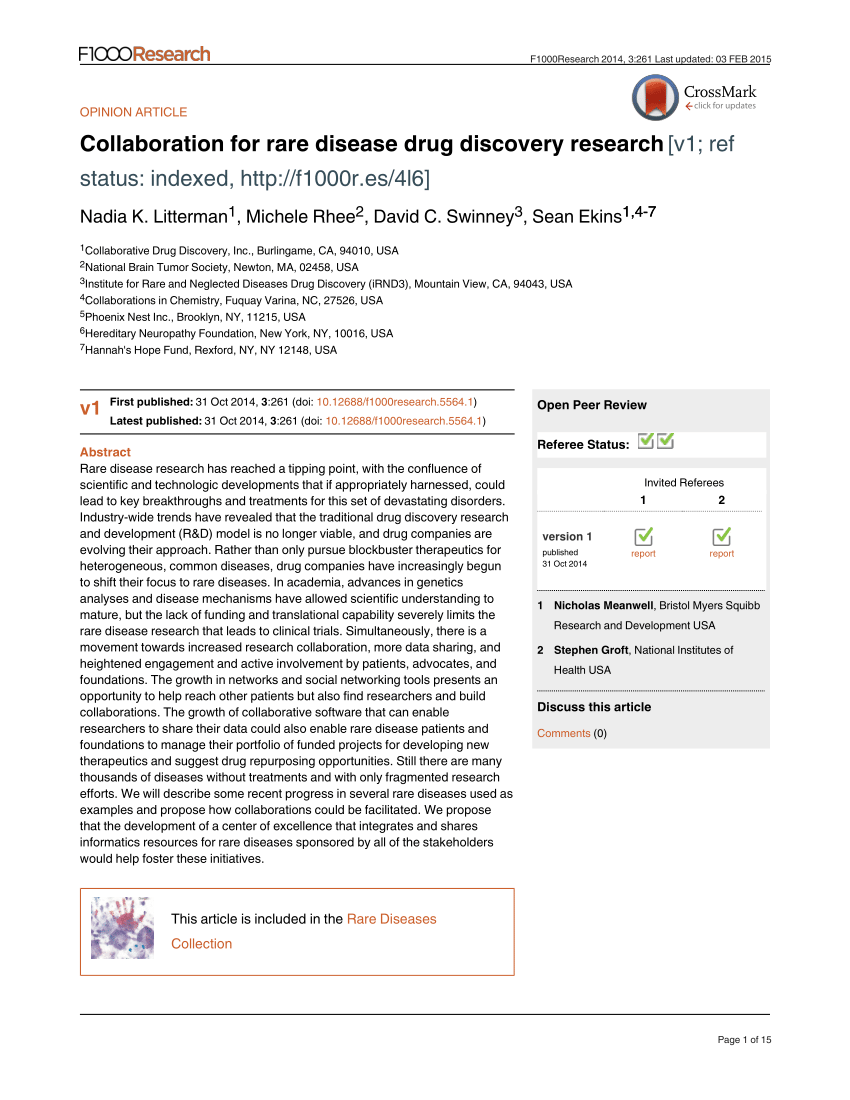 drug discovery research paper