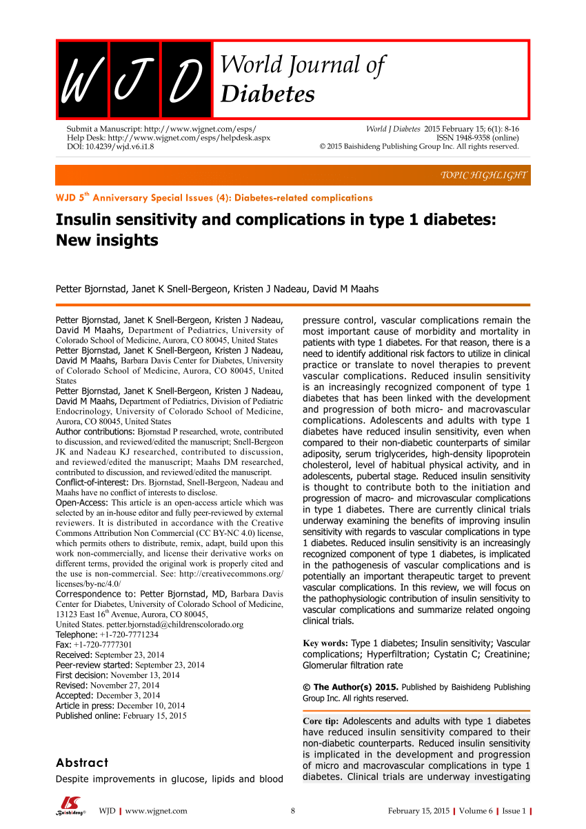 world journal of diabetes (wjd) impact factor hatékony kezelések 2-es típusú diabetes mellitus