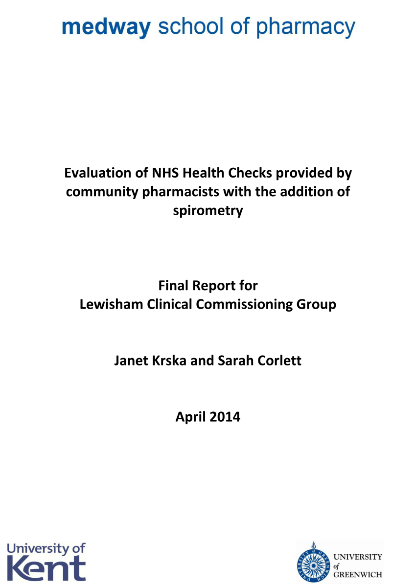 Pdf Evaluation Of Nhs Health Checks With The Addition Of