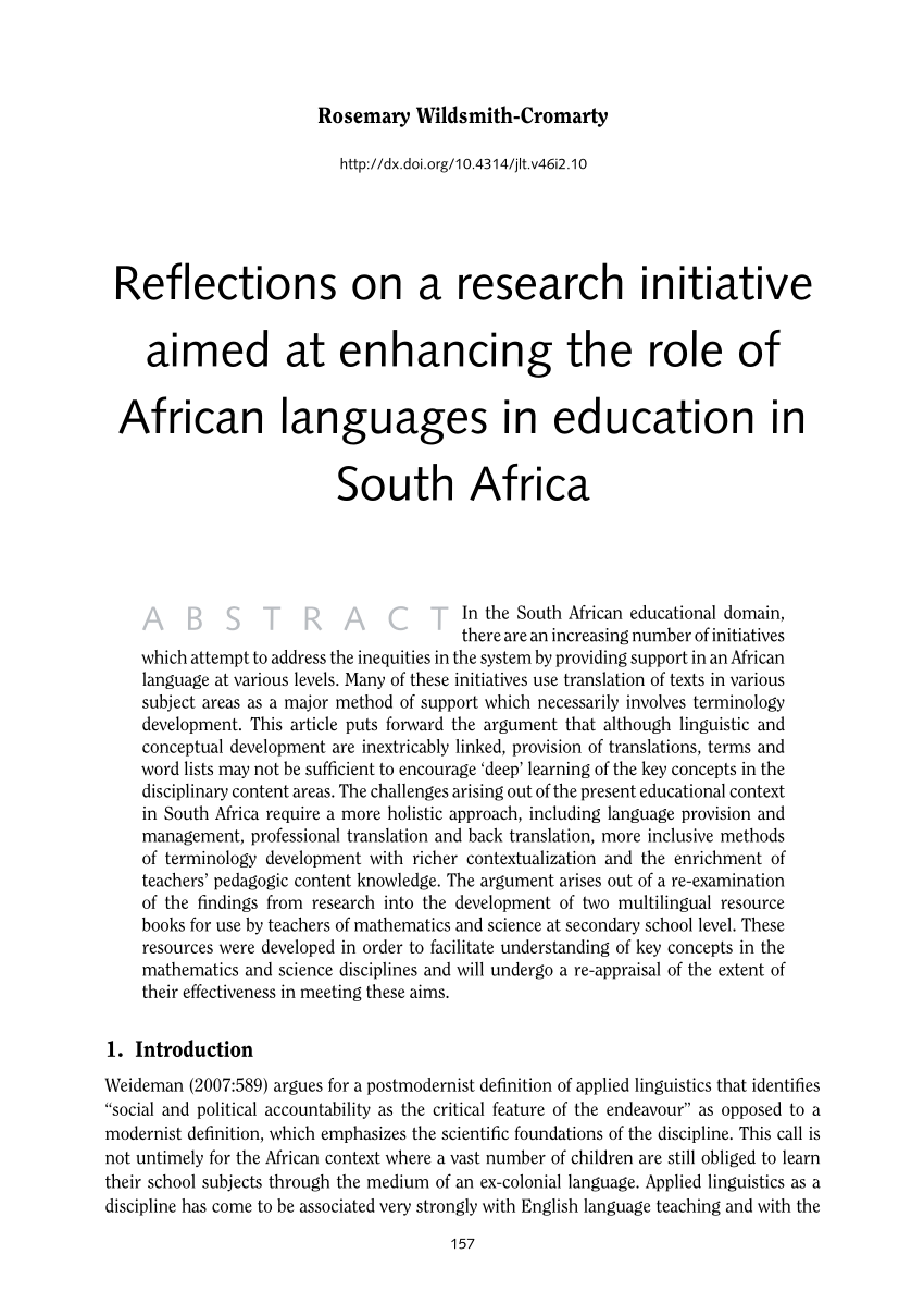 research paper on african culture