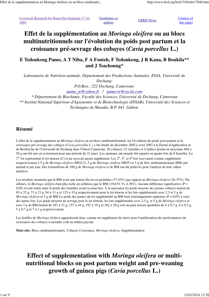 Evolution Du Poids Des Cobayes G A Differentes Periodes De L Essai Download Scientific Diagram