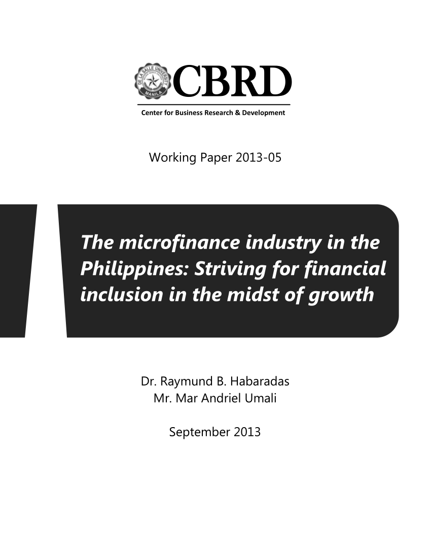 microfinance research study in the philippines