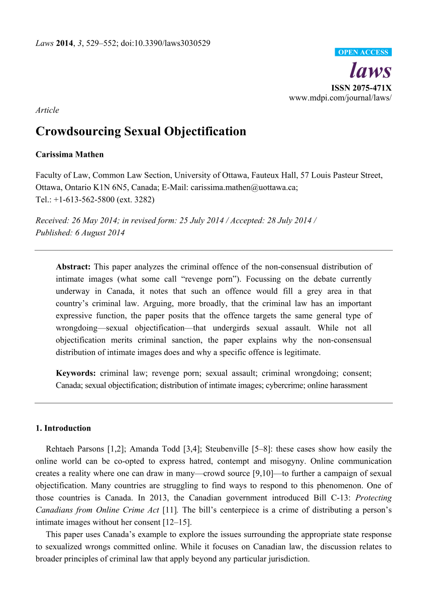 PDF) Crowdsourcing Sexual Objectification