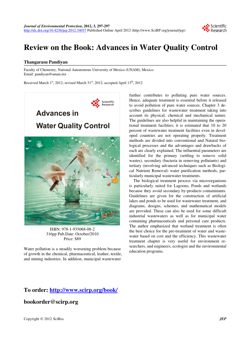 literature review on pond water quality