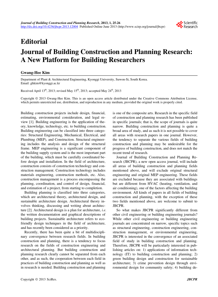 research paper on building construction pdf