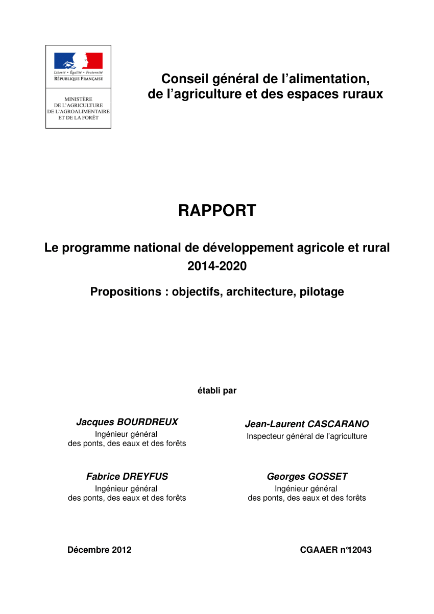 (PDF) Le programme national de développement agricole et rural 2014