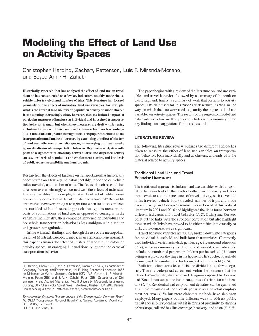research for land use