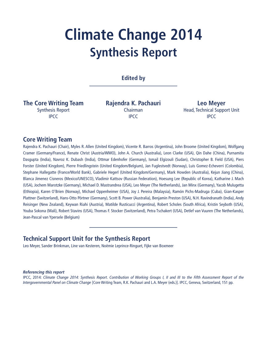 what is the meaning of synthesis report