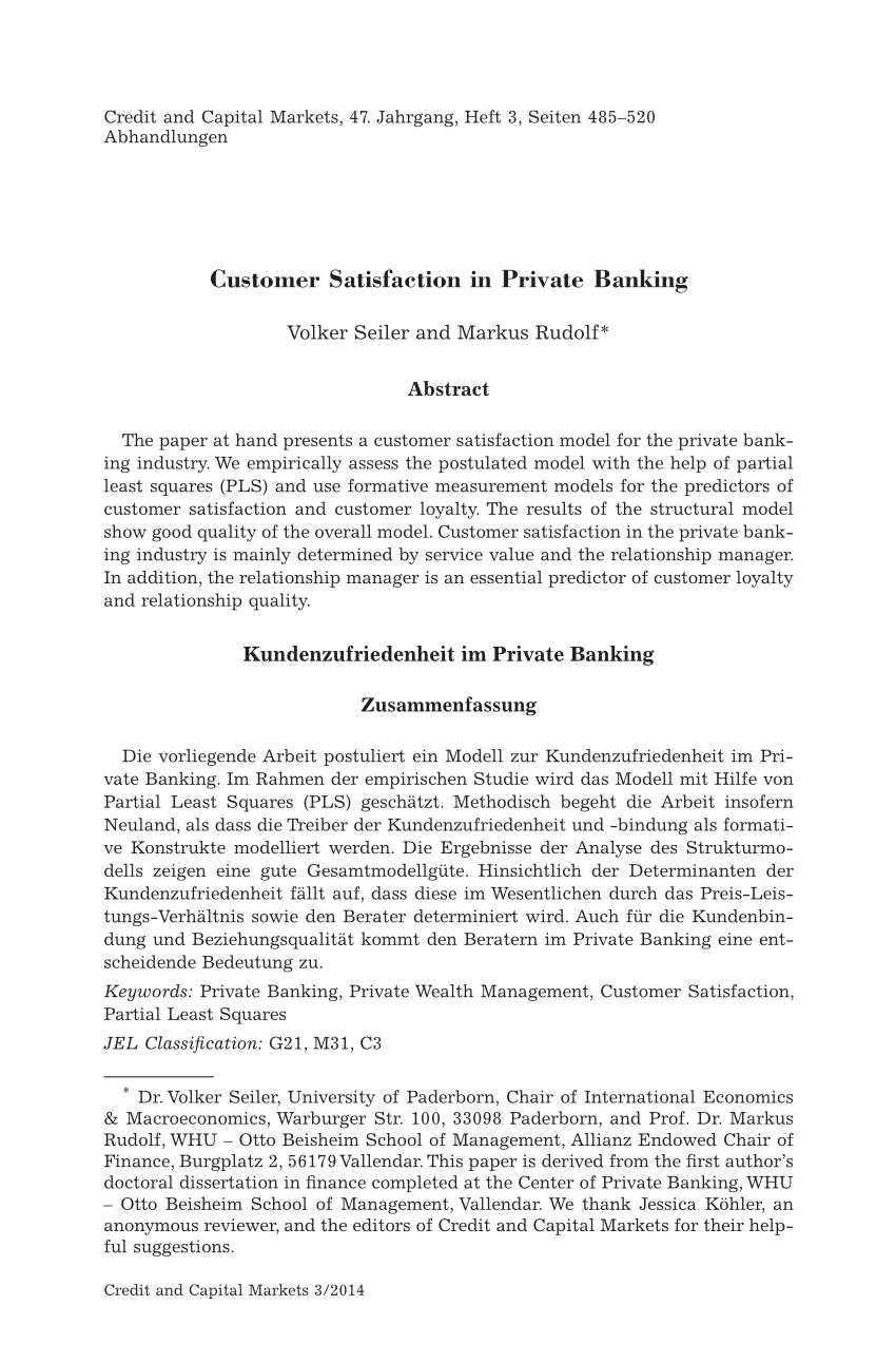thesis on customer satisfaction in banking industry