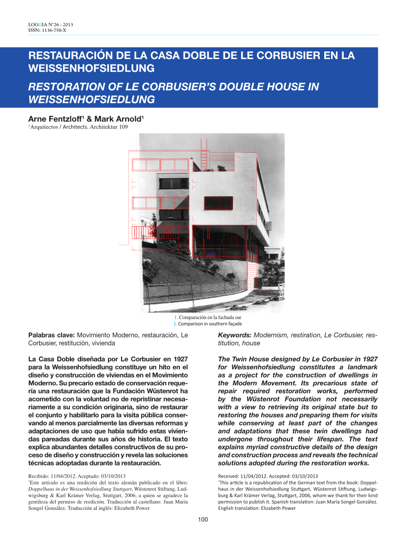 PDF) Restauracin de la casa doble de Le Corbusier en la ...