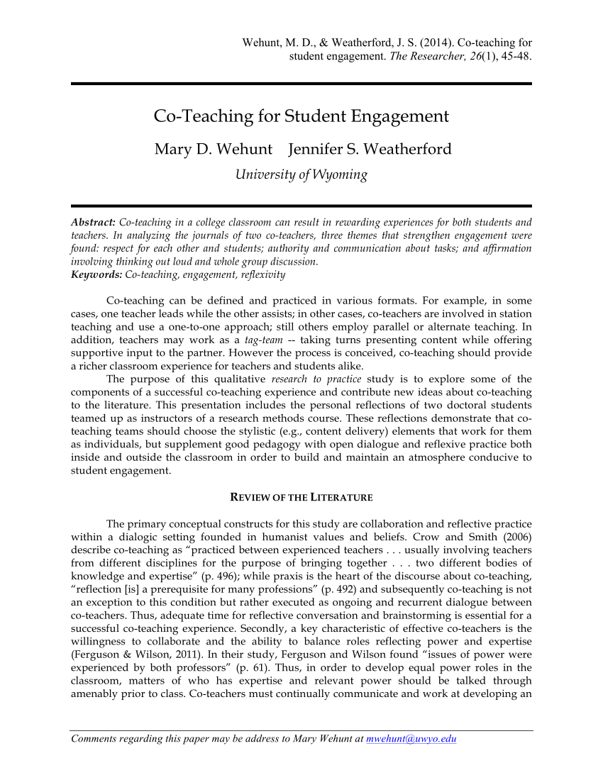 student engagement literature review