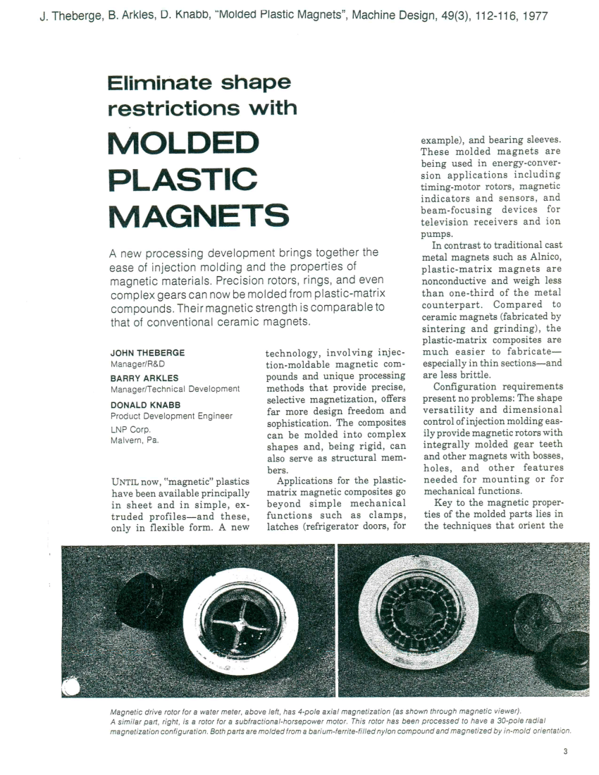 magnetic plastic shapes