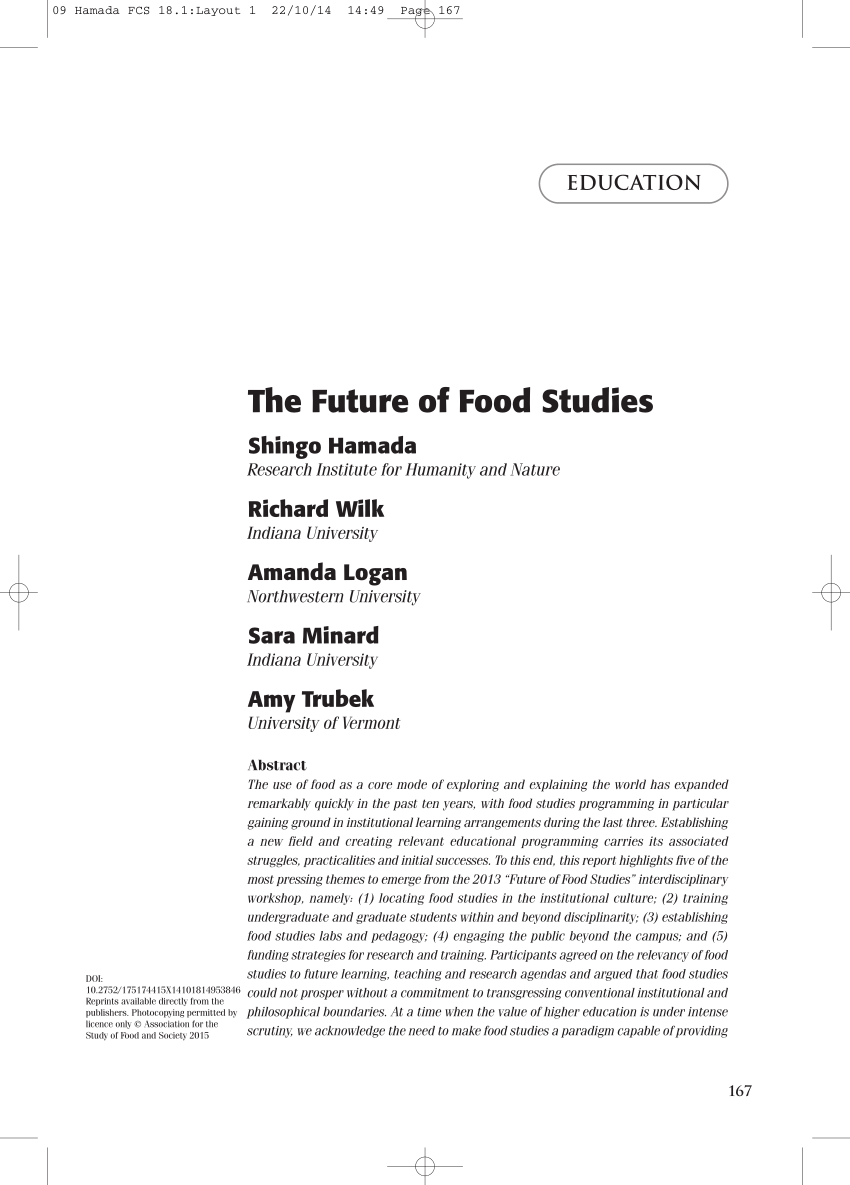 food innovation research paper
