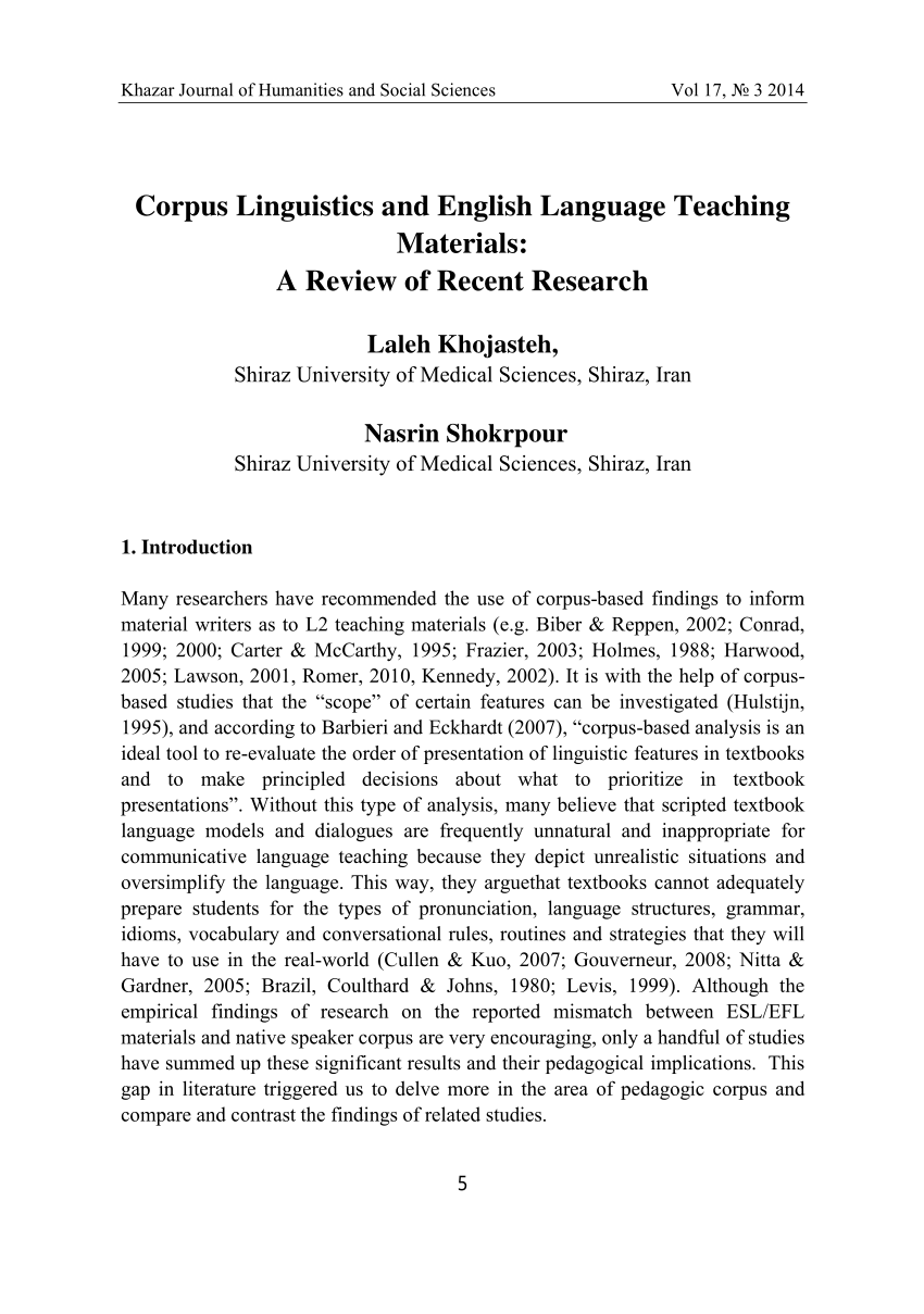 corpus linguistics research paper pdf