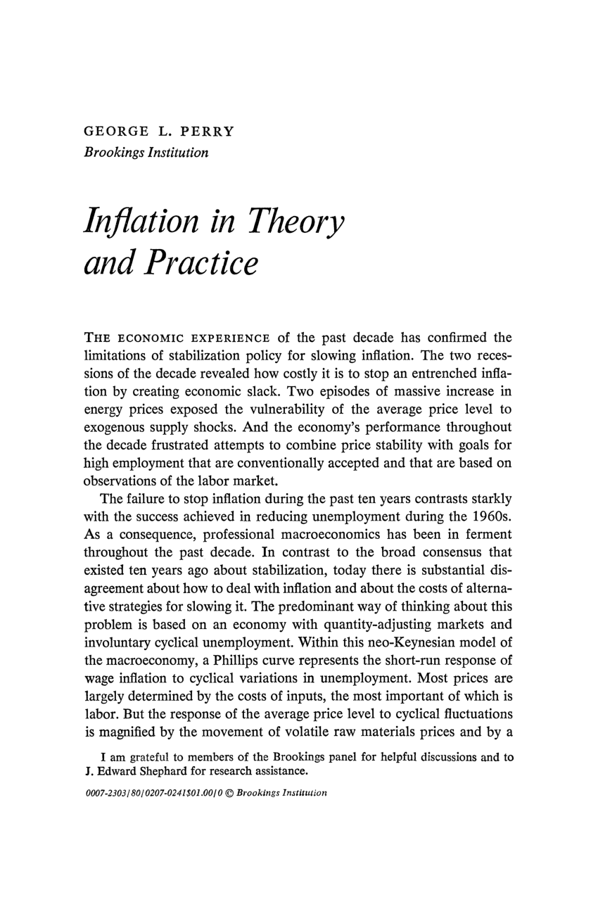 term paper on inflation