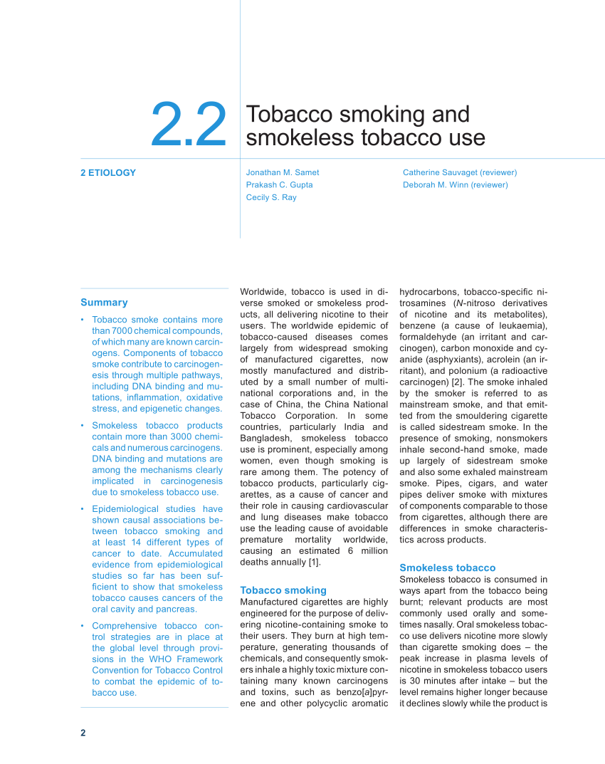 cigarette smoking research paper pdf