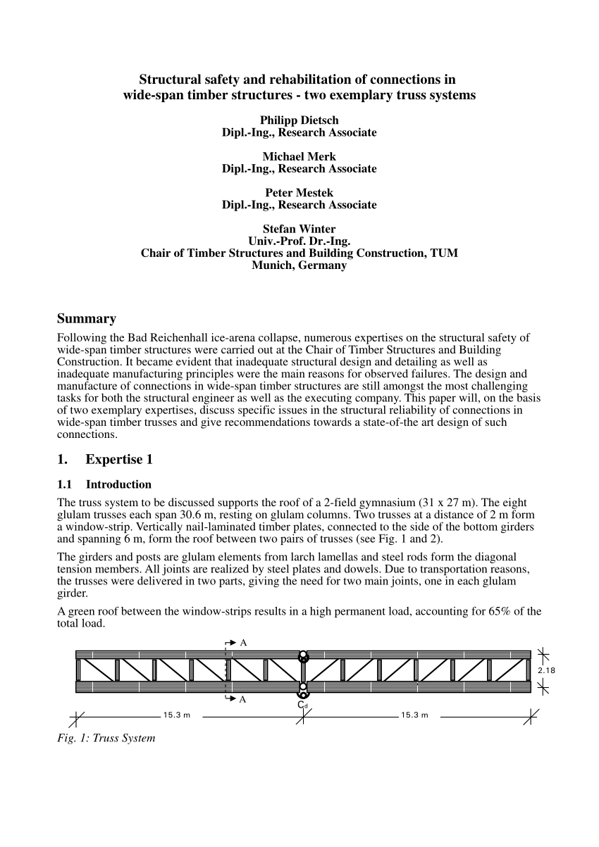 Pdf Structural Safety And Rehabilitation Of Connections In