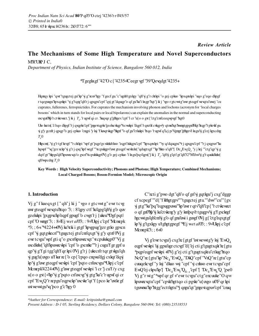 Pdf The Mechanisms Of Some High Temperature And Novel Superconductors
