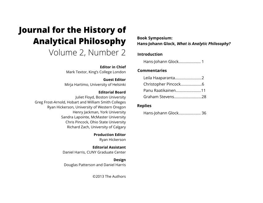 example of analytic philosophy