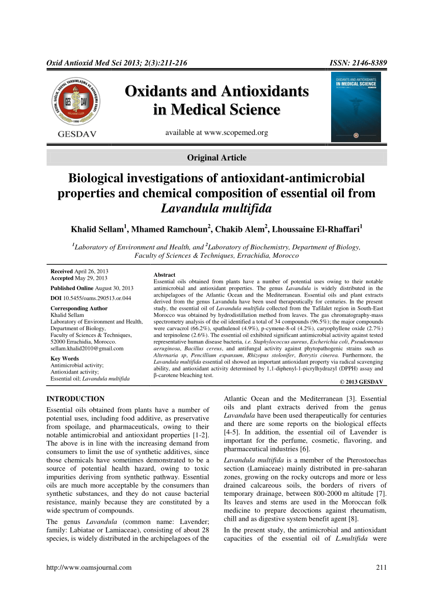 PDF) A Study of the Essential Oil Isolated from Ageratina dendroides  (Spreng.) R.M. King & H. Rob.: Chemical Composition, Enantiomeric  Distribution, and Antimicrobial, Antioxidant, and Anticholinesterase  Activities