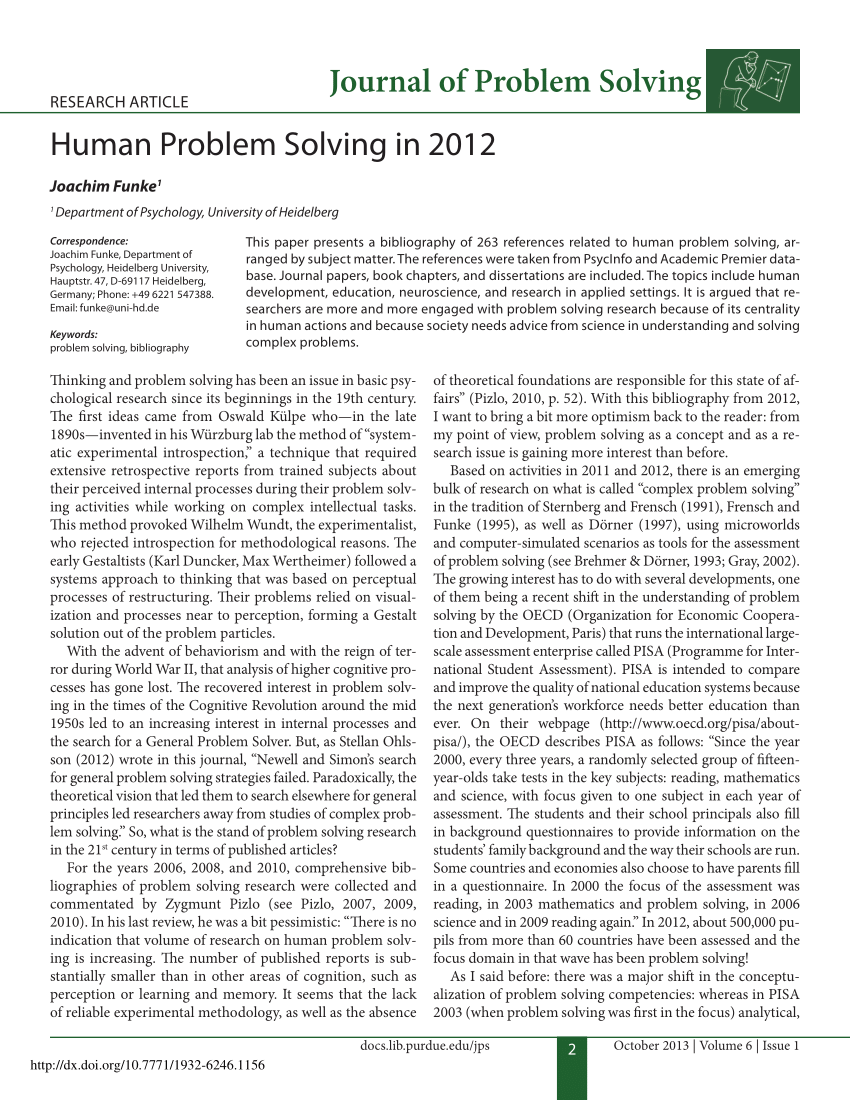 human problem solving pdf