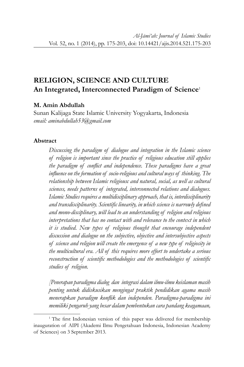 essays on religion science and society