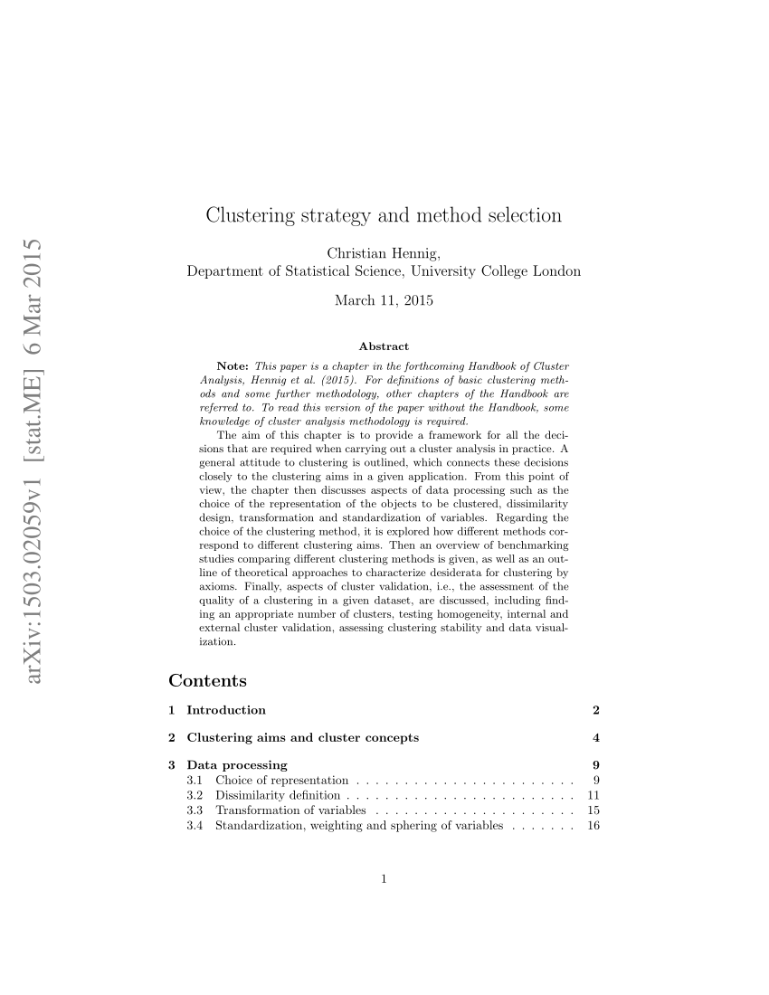 Investigating the Importance of Pitch Selection with Clustering