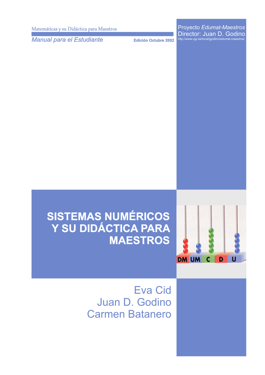 PDF) Sistemas numéricos y su didáctica para maestros.
