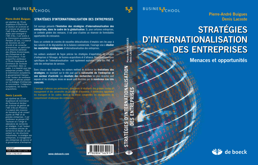 Pdf Stratégies Dinternationalisation Des Entreprises Menaces Et Opportunités 8300