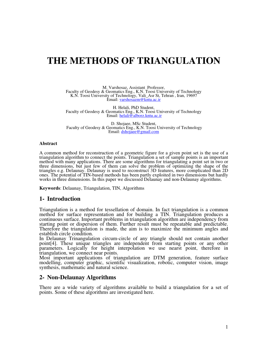 thesis on triangulation method