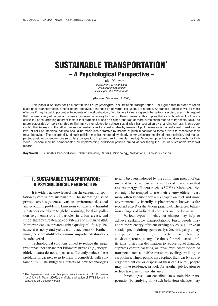 green transportation research paper