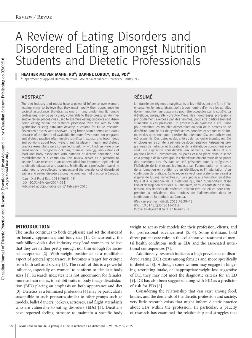 eating disorders research articles