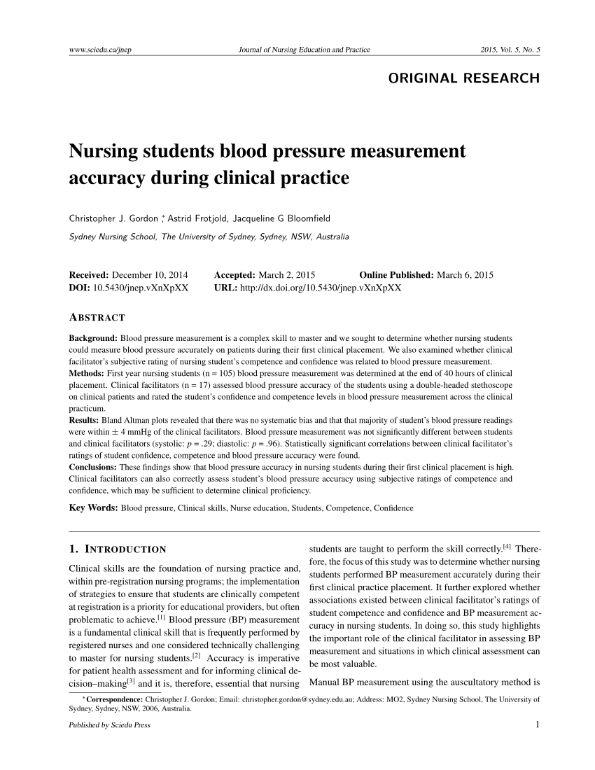 Blood Pressure Monitor - Study In Nursing