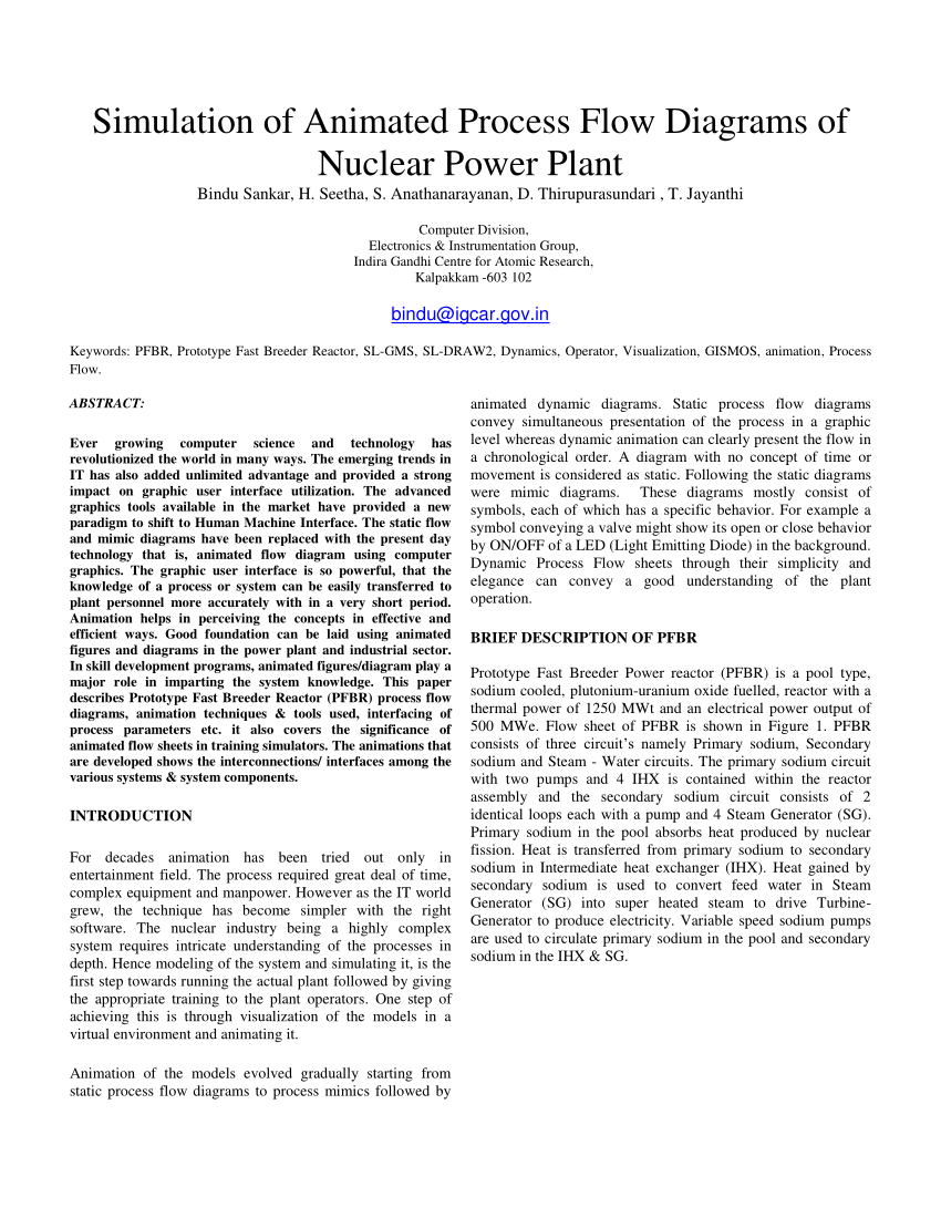 PDF) Simulation of Animated Process Flow Diagrams of Nuclear Power Plant