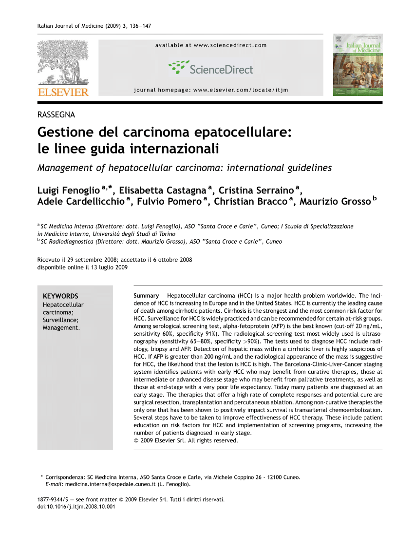 Pdf Management Of Hepatocellular Carcinoma International